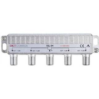 E-Line signalfordeler, 4-vejs, F/F-konnektor, metal