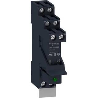 Schneider Electric Zelio rsb stikbensrelæ i sokkel med diode og skilt, 1 c/o kontakt på 16a og 24vdc forsyning