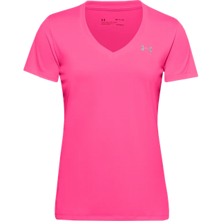 Under Armour Tech dame V-hals t-shirt - Pink - Str. XS - Modish.dk