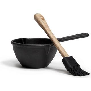 Orrefors Hunting Glaze Pan i gjutjärn, inkl. pensel, svart