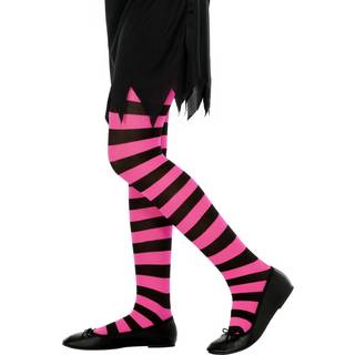 Sort og pink stribet strømpebukser, barn