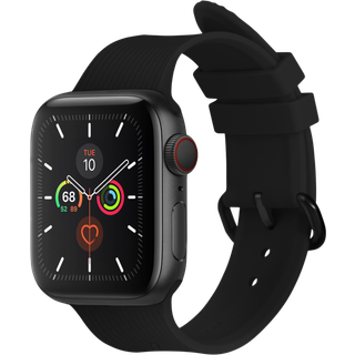 Apple Watch (38/40/SE/41/42mm) Native Union Curve Strap Silikone Smartwatch Rem - Sort