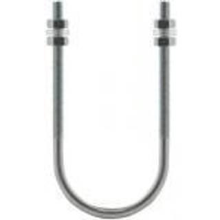 Walraven U-bøjle M10. 88,9mm Elforzinket. Med lange ben inkl. møtrik og skiver