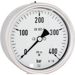 Erik Færgemann Kemi manometer 12 x ø100 0-10 bar nedadrettet studs med glycerin