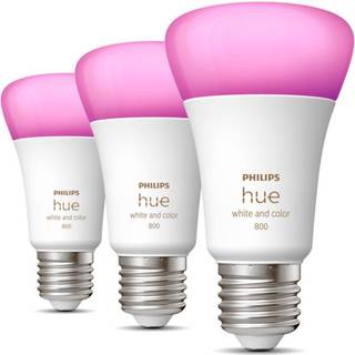 Philips Hue A60 - E27 pærer - 800lm - 3-pak - White & Color Ambiance