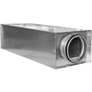 Lyddæmper Ø100 mm x 500 mm Rektangulær, Nippel/Nippel