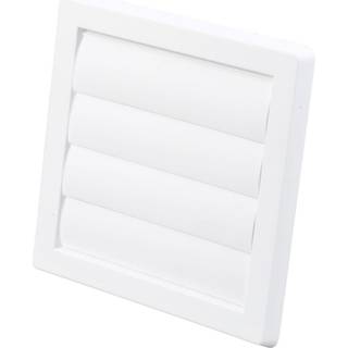 Lamelventil med overgang i plast rød 15 x 15 cm