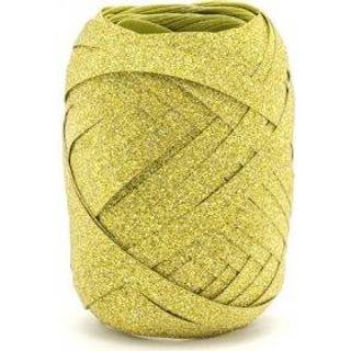 Gavebånd, guld glitter 10m