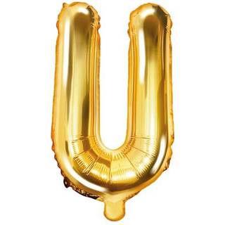 Folieballon Bogstav U Guld 35 cm - Perfekt til Festlig Dekoration & Temaer