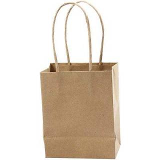 Brune papirposer 17x12x7 cm - 10 stk. i pakke