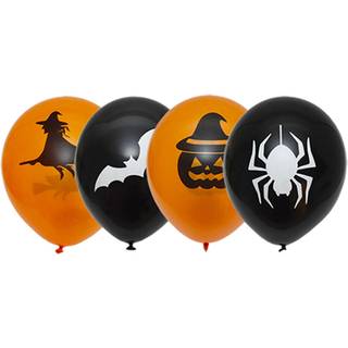 Balloner med halloween motiver - 6 stk.