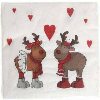 DET GAMLE APOTEK - Mundserviet rensdyr 33x33cm 3-lags 20 stk.