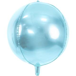 Folieballon bold 4D - lyseblå 16" - Kuglefolieballon, 40 cm