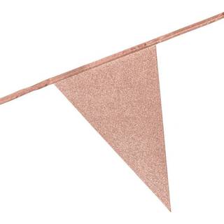 Rose gold vimpelguirlande med glimmer