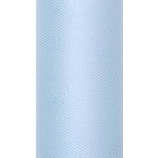 Tylrulle himmelblå polyester 15 cm x 9 meter – Elegant dekoration til bryllup & fest