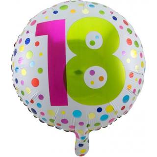 Folienballon Konfetti 18. Geburtstag