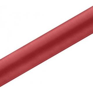 Satin bordløber, Rød, 36 cm bred, 9 meter lang, ideel til bryllup og fest, gennemfarvet polyester, changerende fin