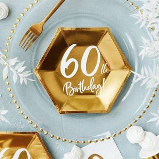 Guld paptallerkner, 60 år