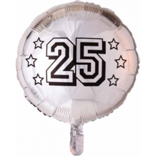 Folieballon 25 Sølv