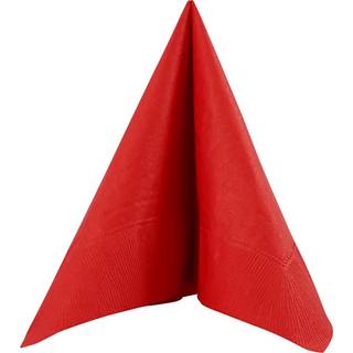 Røde 3-lags papirservietter 33x33 cm - 20 stk.