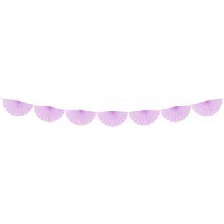 3m Guirlande 40 cm rosetter i lavendel