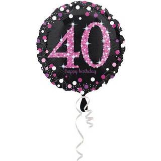 Folie ballon 40 år Pink Sparkling