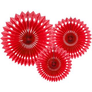3 stk Rosetter rød 20-30cm
