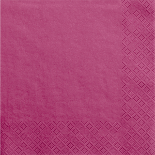 20 stk. Fuchsia Frokostservietter - 3-lags, EU-produceret, Fødevaregodkendt