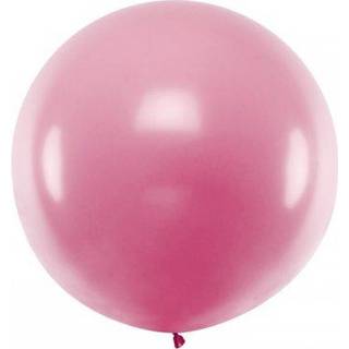 1 stk Kæmpe Metallic lys pink ballon - 1 meter