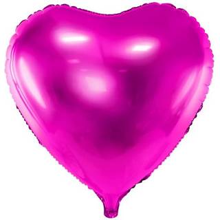 Mørk pink hjerte 18" folieballon