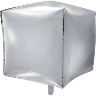Folieballon kubik - sølv 14"