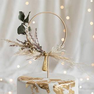 Kage topper "Ring" guld