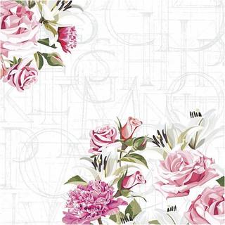Elegante rosenservietter 33x33 cm - 20 stk.