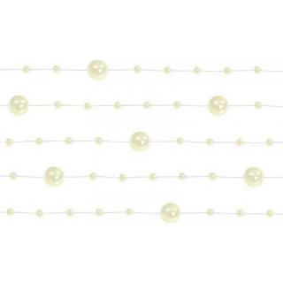 5 Stk. Creme perleguirland - 130 cm