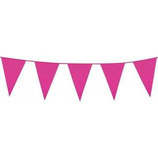 10 m. Vimpler Fuchsia Trekantet Design – Perfekt til festens ind- og udendørs pynt