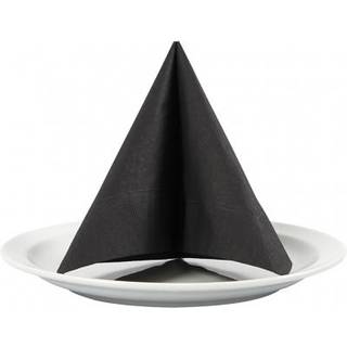 Elegante sorte papirservietter 33x33 cm - 20 stk.