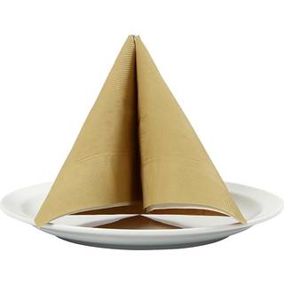 Elegante guldservietter 40x40 cm - 20 stk.