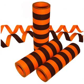 1 rl. Serpentiner orange & sort brandhæmmende 4 m a 20 stk