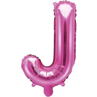 1 stk. Folieballon Hot Pink J Bogstav – 35 cm Nem Oppustning Perfekt til Festpynt