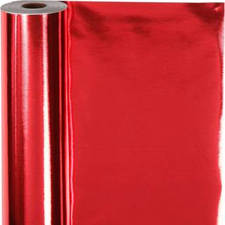 Metallisk Rødt Gavepapir - 50 cm x 100 m