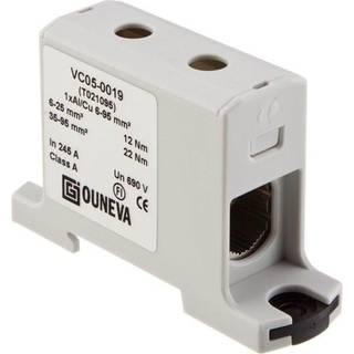 Ouneva Otl-isoleret universal klemme aluminium/kobber 6-95 mm2 grå