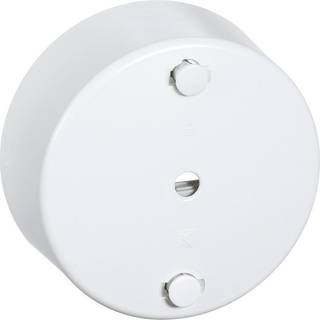 LK Clips-roset rund Ø 80 mm 4-leder + jord, hvid