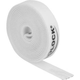 Delock Burrebånd - 15 mm - Hvid - 2 m