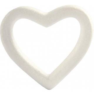 Hjerteformet Krans i Hvid - 12,5 cm