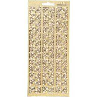 Guld Folie Stickers til Kreative Projekter - 10x23 cm