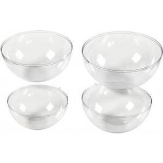 Støbeform til Beton - 4 stk. Halvkugler i Plast