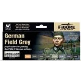 Vallejo Model Color set: German field Grey uniform - 8 Color set 17 ml. [Levering: 1-2 dage]