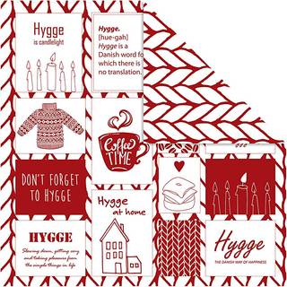Designpapir Hygge & Strik, 30,5x30,5 cm, 5 ark