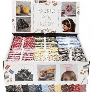 Patchworkstof, str. 45x55 cm, 100 g, ass. farver, 48 bdt./ 1 pk.