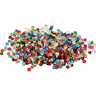 Runde pailletter 6 mm - 10g til kreative projekter